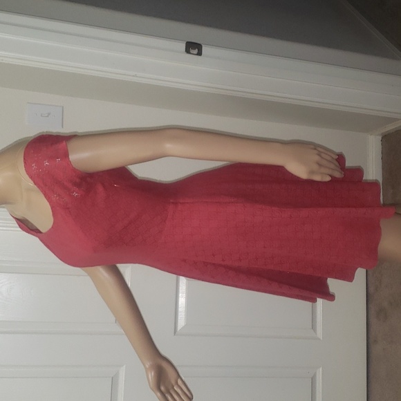 Free People 0 sweet yet sexy dark pale pink lace off shoulder cap sleeves mini - Picture 4 of 10